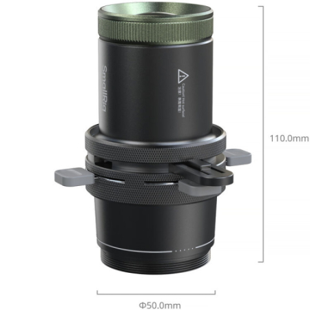 SmallRig 6376 SP Air Spotlight - strumienica 36° z filtrami GOBO do lamp latarek RF 10C i RF 20C - wymiary